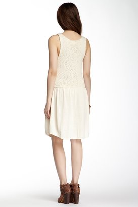 Sloane Rouge Sleeveless Knit Bodice Dress