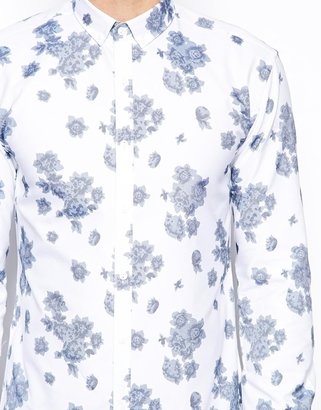 Selected Shirt With Rose Print