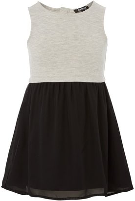 DKNY Girls bi-material sleeveless dress