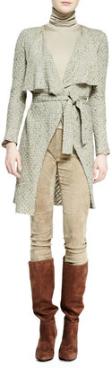 Ralph Lauren Collection Sleeveless Silk-Cashmere Turtleneck Top, Clay