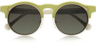 Carven Anastasie flip-up round-frame acetate sunglasses