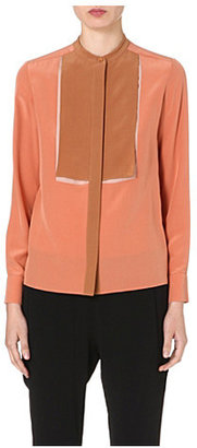 Stella McCartney Contrast-panel silk blouse