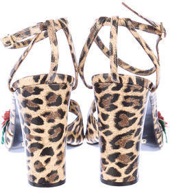 Dolce & Gabbana Leopard Print Sandals