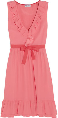 RED Valentino Ruffle-trimmed georgette dress
