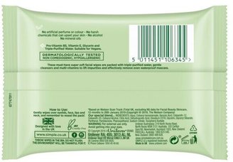 Simple Kind to Skin Cleansing Facial Wipes 7 Wipes