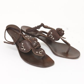 Miu Miu Brown Leather Sandals