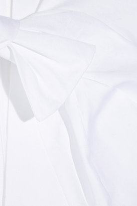 Jil Sander Bow-embellished cotton-poplin top