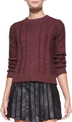 Joie Greer Mixed-Knit Sweater