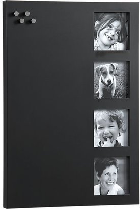 Crate & Barrel Chalkboard 4x4 4-Pic Frame-Memo Board with Magnets