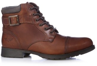 Red Tape Tan leather lace up boots