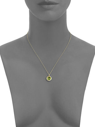 Ippolita Lollipop Peridot, Diamond & 18K Yellow Gold Mini Pendant Necklace