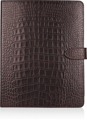 Smythson Crocodile-effect leather iPad case