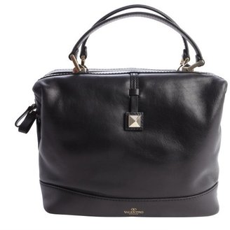 Valentino black leather medium trunk bag