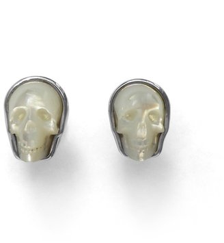 Mother of Pearl Skull Studs