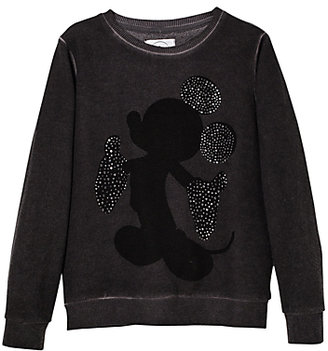 Mango Kids Girls' Embellished Micky Mouse Sweatshirt, Charcoal