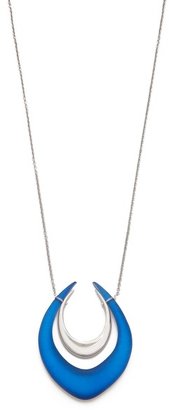 Alexis Bittar Liquid Metal Double Cresent Pendant Necklace