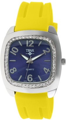 Trax Women's TR1740-NY Malibu Fun Yellow Rubber Blue Dial Crystal Watch