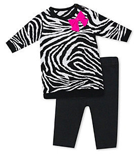 Baby Essentials Baby Girls' 2-pc. Zebra Sweater Set