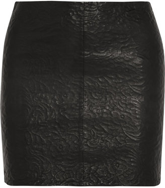 Muu Baa Muubaa Embossed leather mini skirt