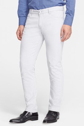 Canali Flat Front Stretch Cotton Trousers