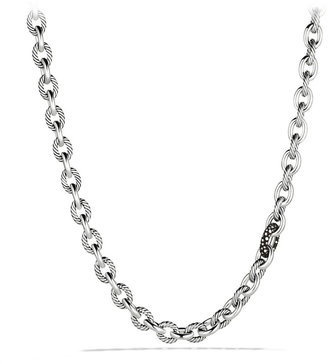 David Yurman Oval Link Necklace with Diamonds