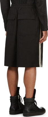 Rick Owens Black & Grey Oversize Basketball Shorts