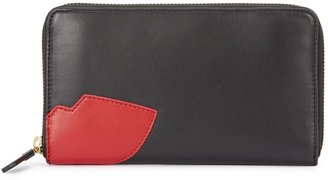 Lulu Guinness Black and red leather wallet