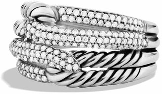 David Yurman Labyrinth Double-Loop Ring with Diamonds