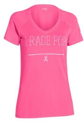 Under Armour Power In Pink Race V Neck Tee