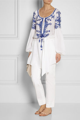 Emilio Pucci Embellished silk-crepe tunic