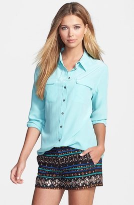 Vince Camuto Silk Utility Blouse