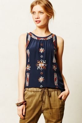 Anthropologie Meadow Rue Donka Stitched Tank