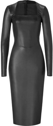 Jitrois Black L/S Stretch Leather Dress