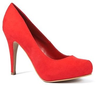 New Look Red Suedette Court Shoes
