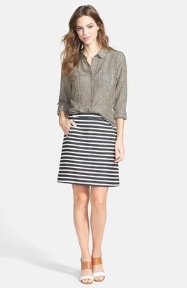 Halogen Stretch Woven A-Line Skirt (Regular & Petite)