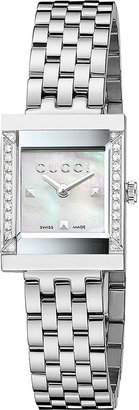 Gucci YA128405 G-Frame mother-of-pearl and stainless steel watch