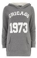 Dorothy Perkins Womens Mandi Dark Grey Chicago Sweatshirt- Grey