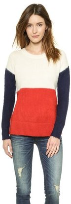 Madewell Fuzzy Colorblock Pullover