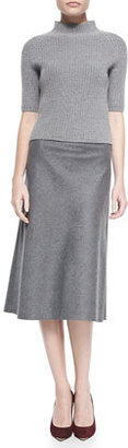 Theory Jahneem Lightweight Flannel A-Line Skirt