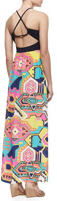 Alice & Trixie Beverly Printed-Skirt Maxi Dress
