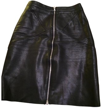 Sandro Black Leather Skirt