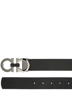 Ferragamo Double Adjustable Mouflon Leather Belt