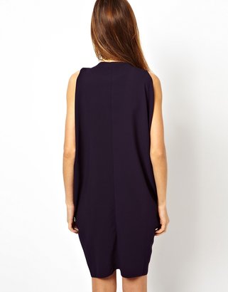 ASOS Shift Dress With Knot Front Detail