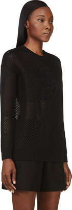 Stella McCartney Black Embroidered Net Shirt