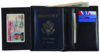 Royce Leather European Passport Wallet in Top Grain Nappa Leather