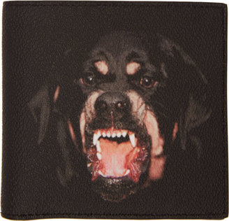 Givenchy Black Rottweiler Bifold Wallet