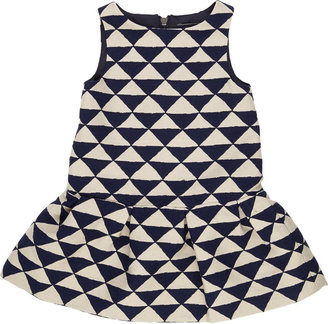 Lili Gaufrette Geo-Pattern Jacquard Dress