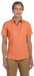 Harriton Ladies' Barbados Textured Camp Shirt(M560W~B03646303)NECTARINE - S