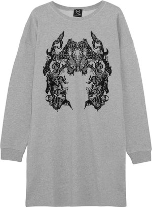 McQ Embroidered cotton-jersey sweatshirt dress
