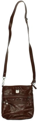 Style&Co. STYLE & CO. NEW Brown Faux Leather Convertible Crossbody Handbag Medium BHFO